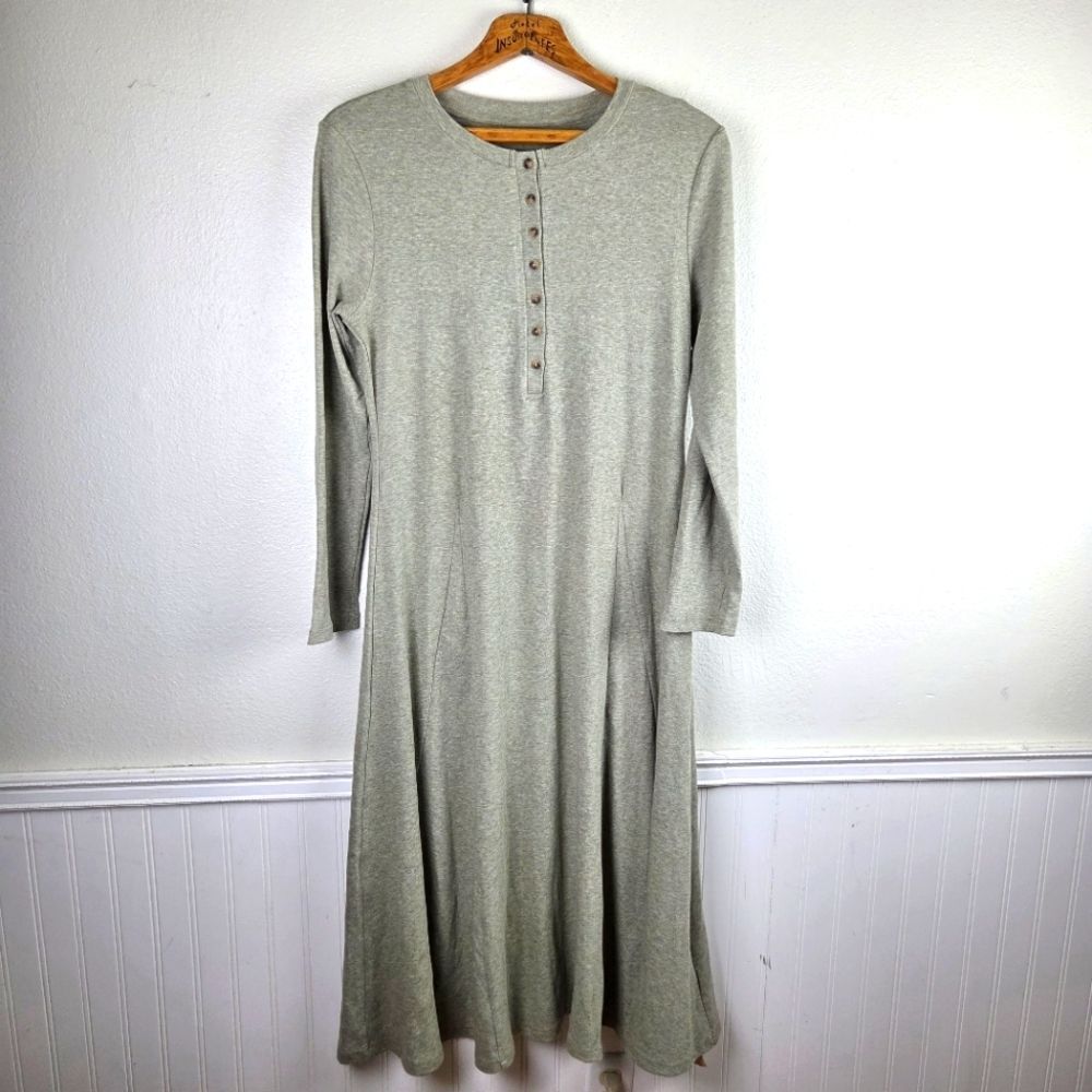 OGL Women's Elegant Super Soft Gray Long Sleeve Maxi Eco Friendly Dress 2xl